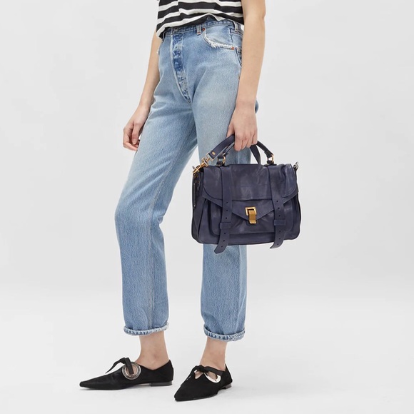 Proenza Schouler Handbags - PROENZA SCHOULER
PS1 Medium Leather Bag in Midnight
